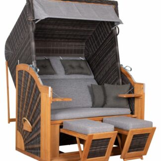 deVries Strandkorb PURE® Classic XL SUN PE stone grey Des 466