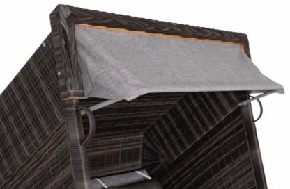 deVries Strandkorb PURE® Classic XL SUN PE stone grey Des 466 – Bild 4